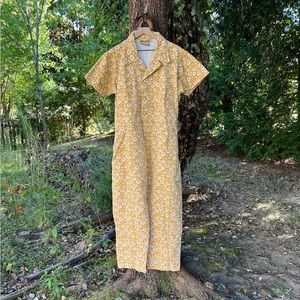 Big Bud Press Yellow Lazy Daisy Short Sleeve Jumpsuit Size 1XL